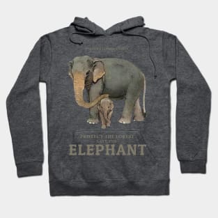 Protect the forest Save the elephants Hoodie